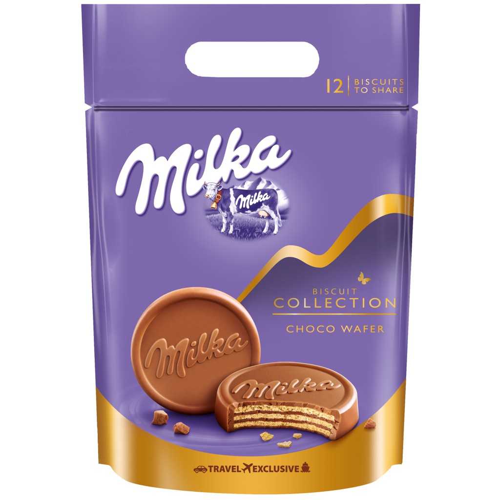 Milka Choco Wafer Pouch 360 g 1 ถุงใหญ่มี 12 บาร์  Exp.29/06/24