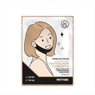 PRETTYSKIN Black Edition Premium Gold Collagen V-Line Patch 😺🖤