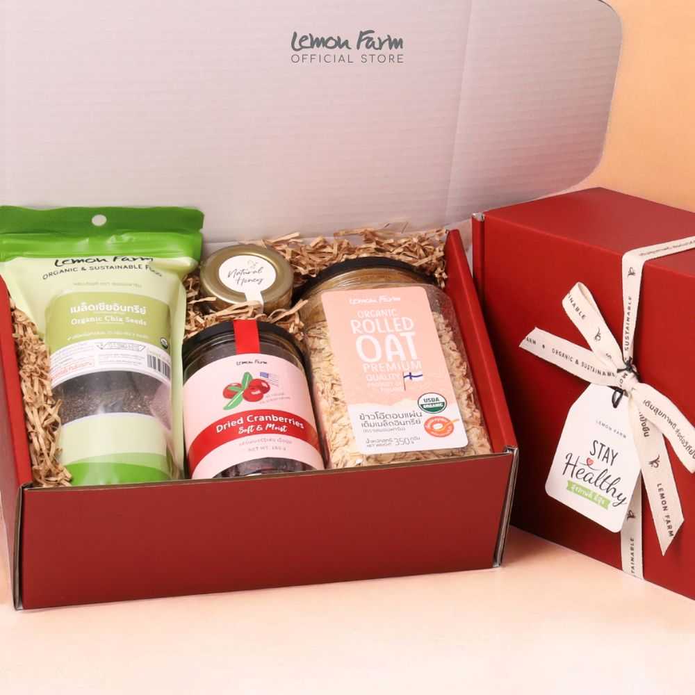 ชุดของขวัญสุขภาพ Box Set Healthy Morning มีสีกล่องให้เลือก 4 สี
