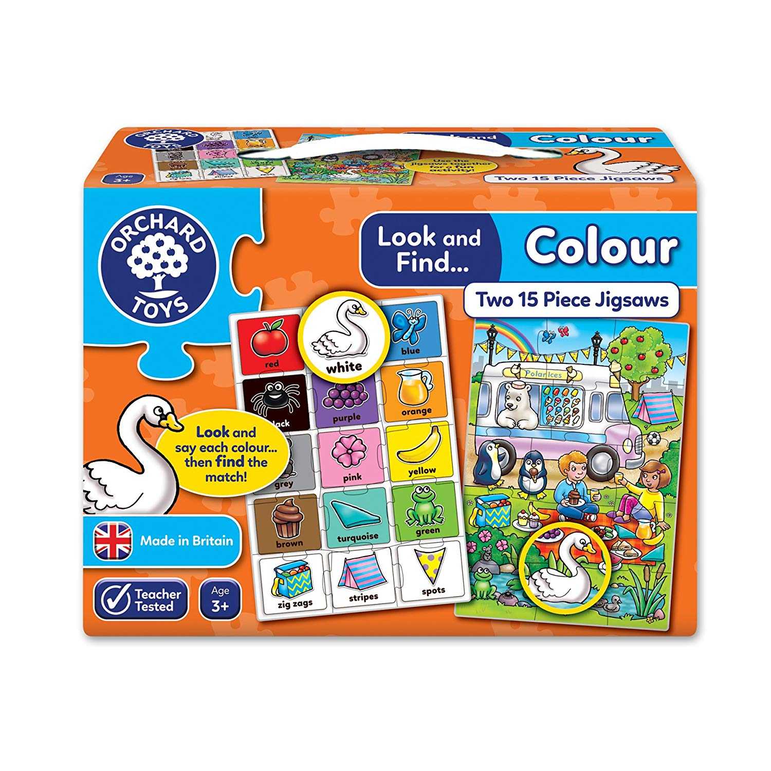 ORCHARD TOYS, LOOK & FIND PUZZLES - COLOUR เรียนรู้สี สำหรับ 3 ปี+ ลิขสิทธิ์แท้ นำเข้าจากอังกฤษ