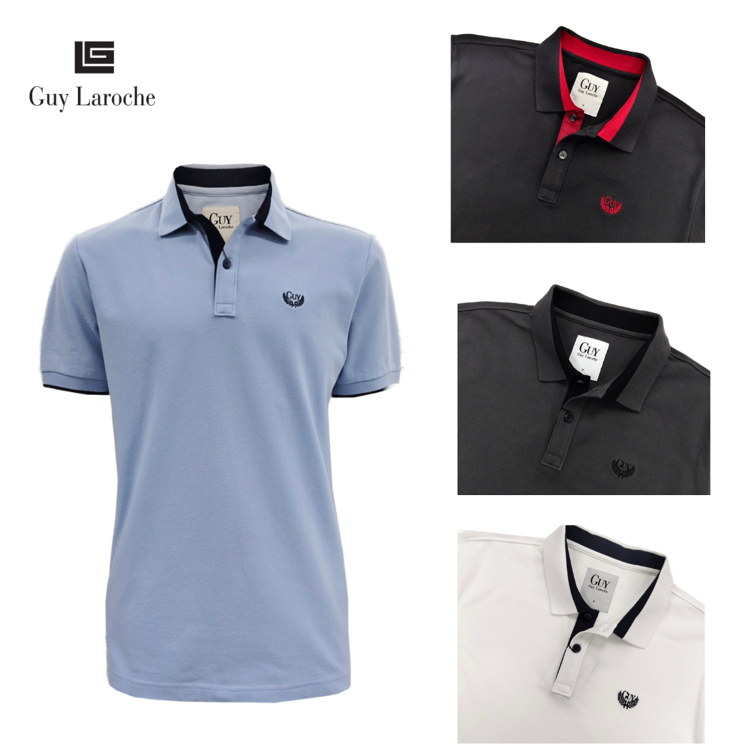 [ NEW ] Guy Laroche เสื้อโปโลแขนสั้น ทรง SLIM FIT มีให้เลือก 4 สี รุ่น DKP6203P4