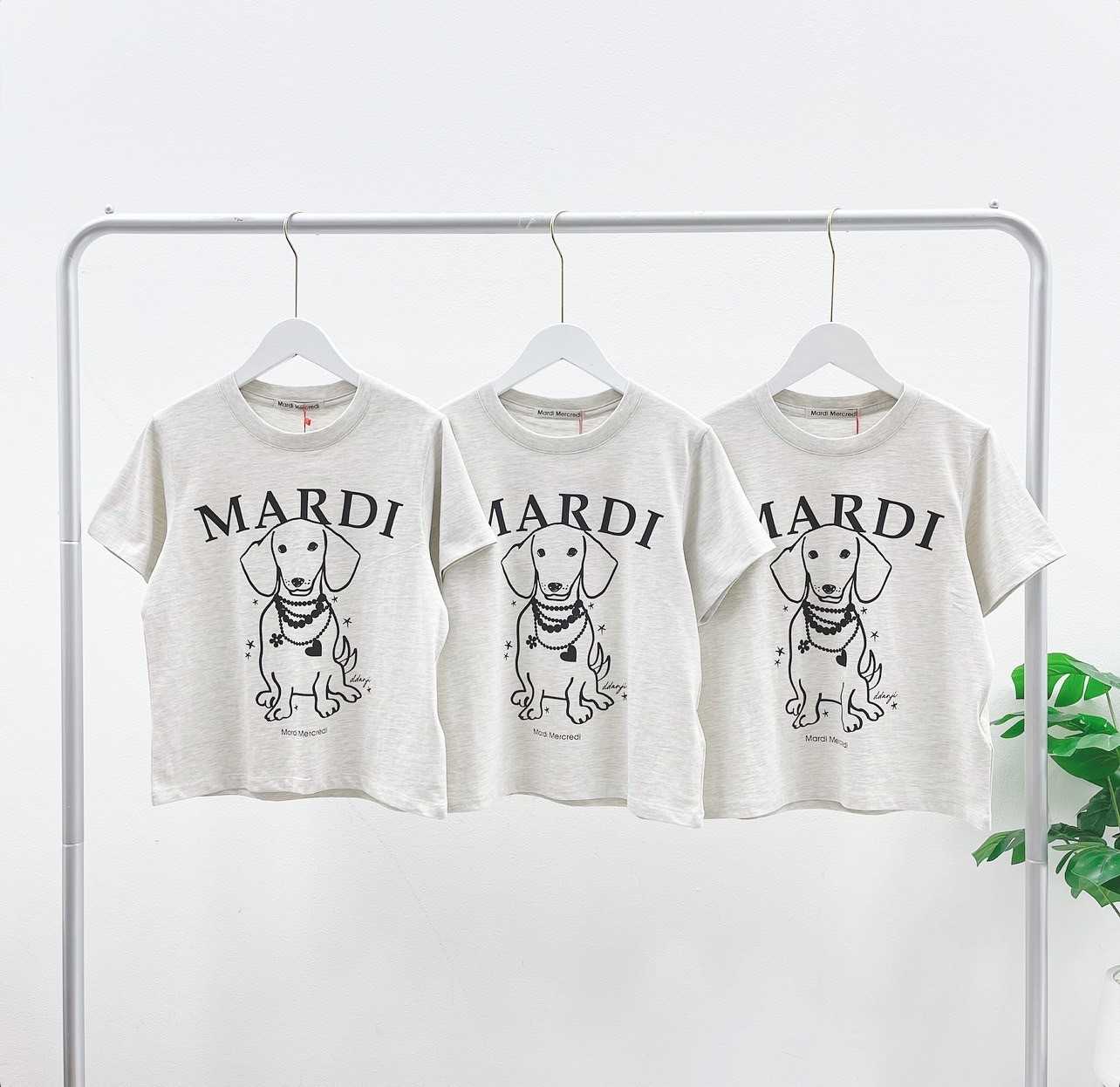 Mardi Swing The Tail Necklace Slim T-Shirt (Oatmeal/Black)