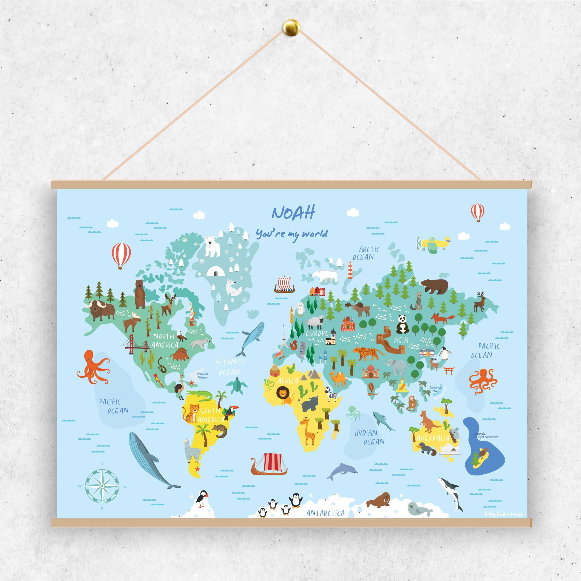 World Map (Day) Poster