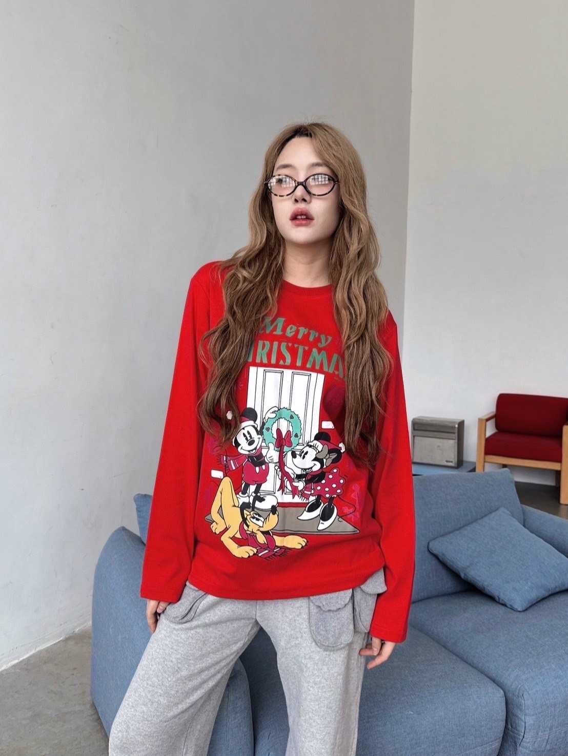 DISNEY THEME X’MAS SWEATER 