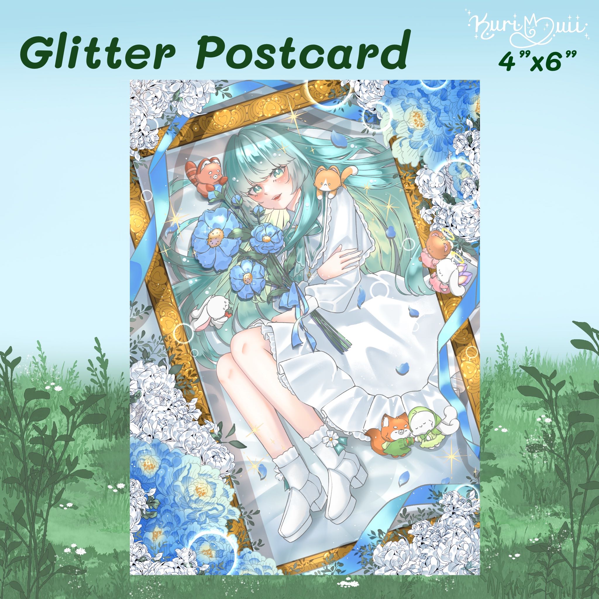 4”x5.6” Glitter Postcard : kurimuii