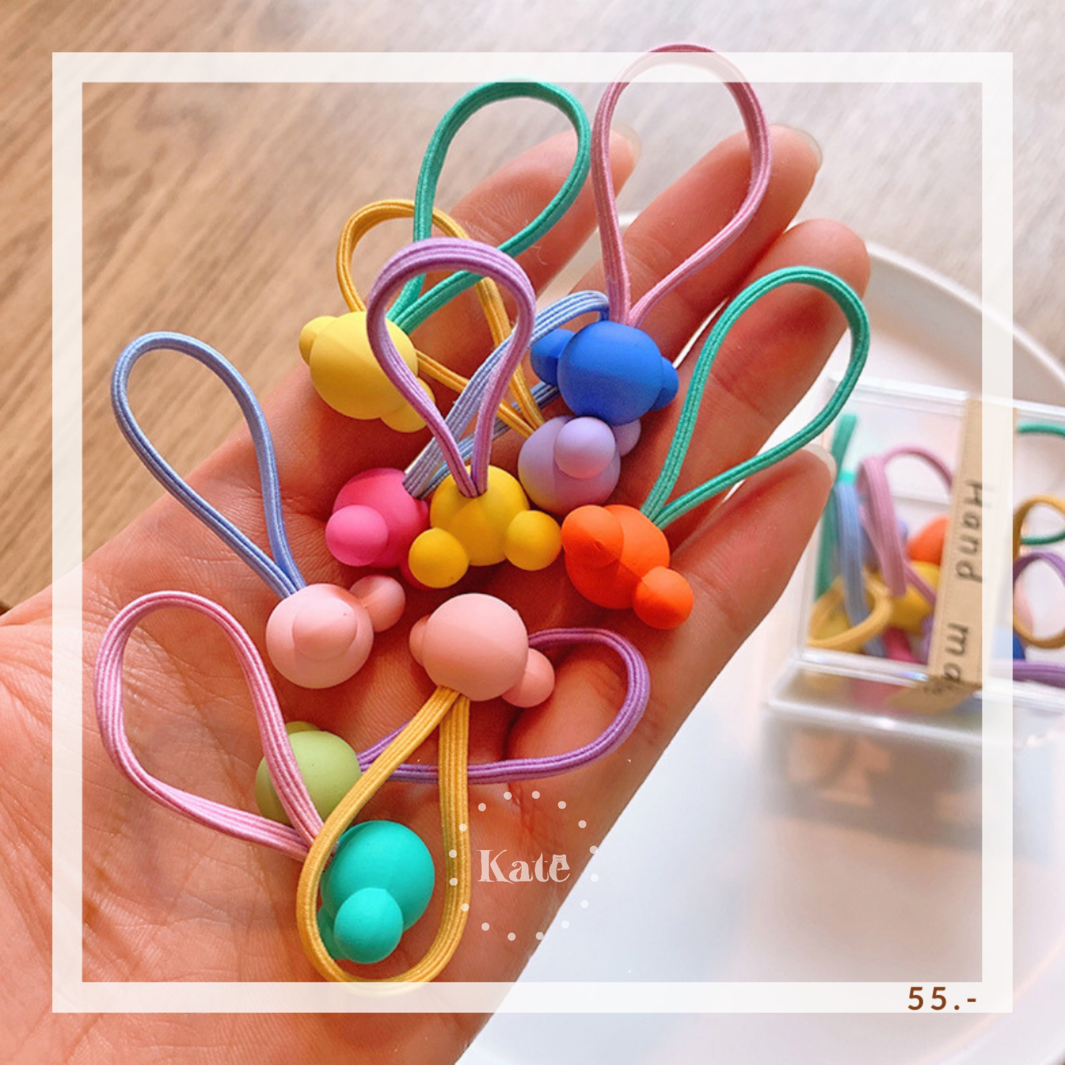 ยางรัดผมสีลูกกวาด (10pcs.)  