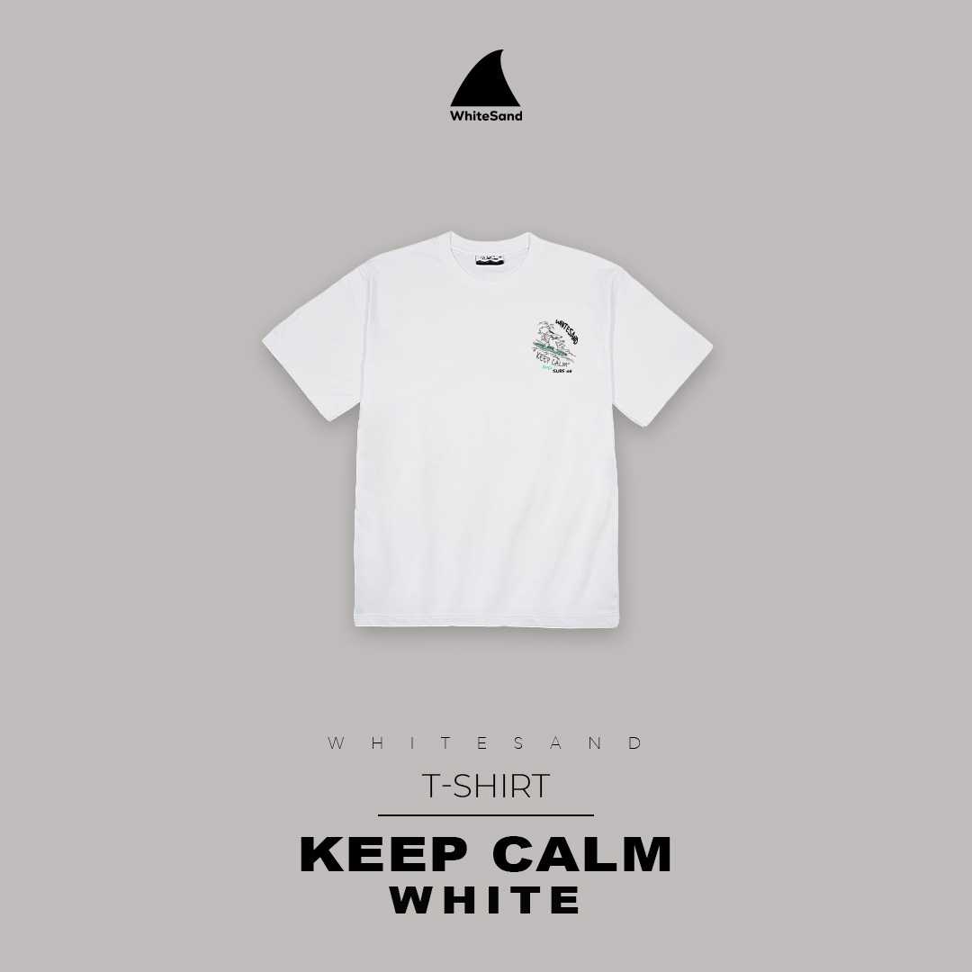 WhiteSand - T-Shirt เสื้อยืดแขนสั้น สกรีนลาย Keep Calm ผ้าคอตตอน 100%