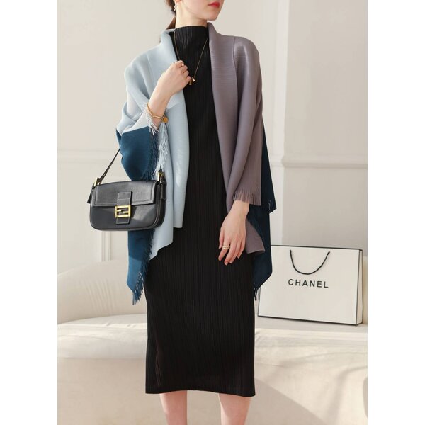 2MUAY รุ่น GJO6898 เสื้อคลุมผู้หญิง เสื้อคลุมพลีทคุณภาพ 6สี FREE SIZE FRINGE PLEAT CARDIGAN