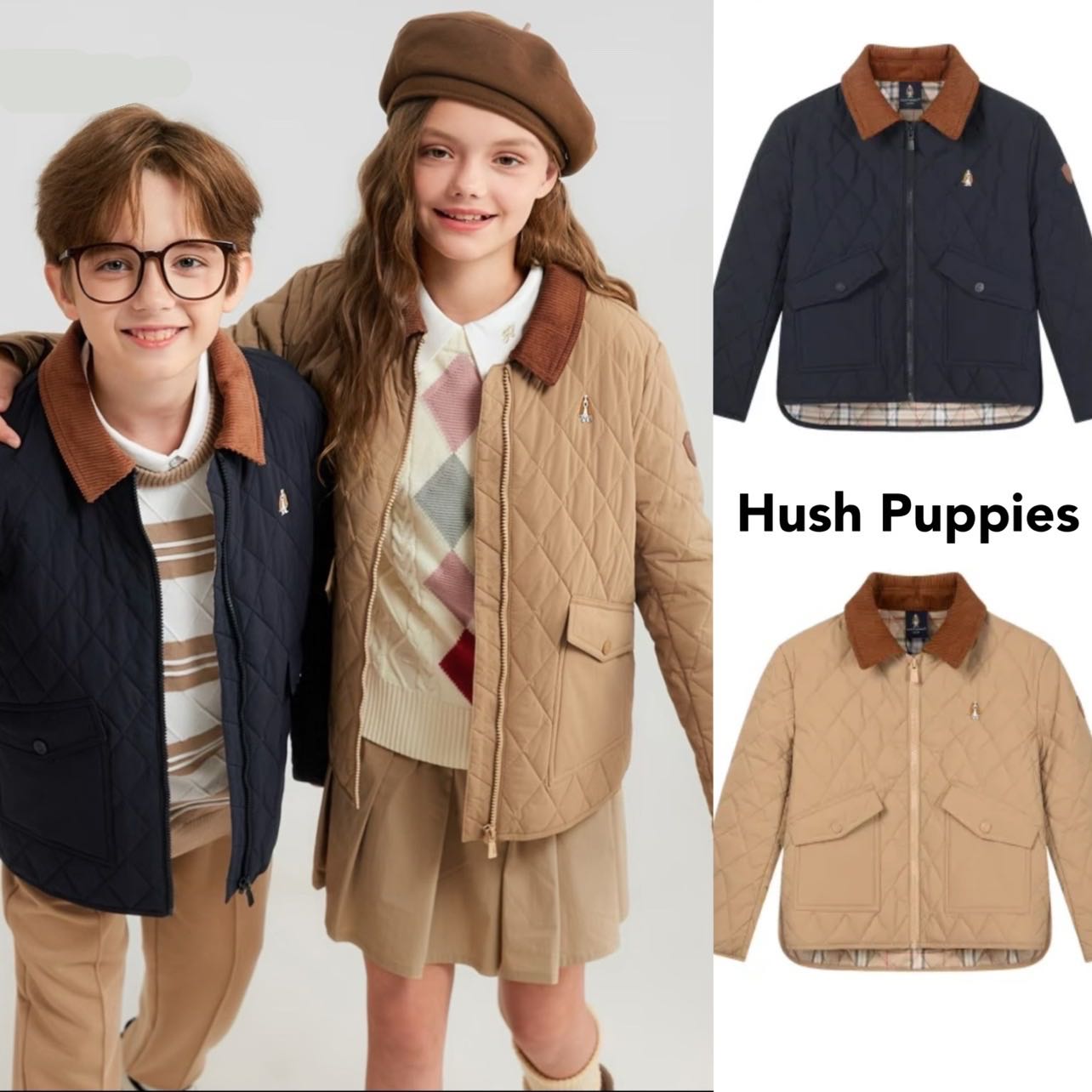 Preorder12-15-(Hush Puppies) Size110-170 / ลิขสิทธิ์แท้ เหมาะกับอากาศไม่ต่ำกว่า 10 องศา 