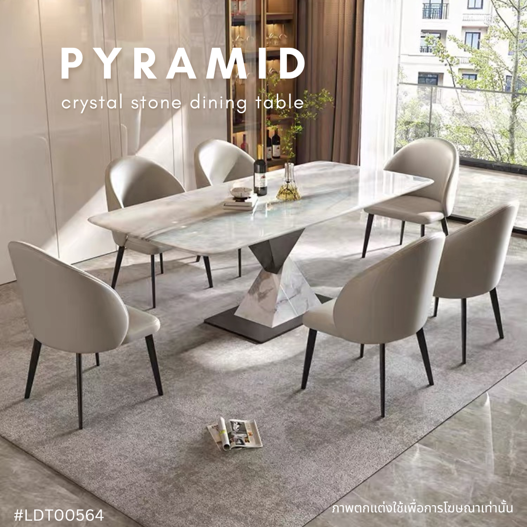 PYRAMID crystal stone dining table