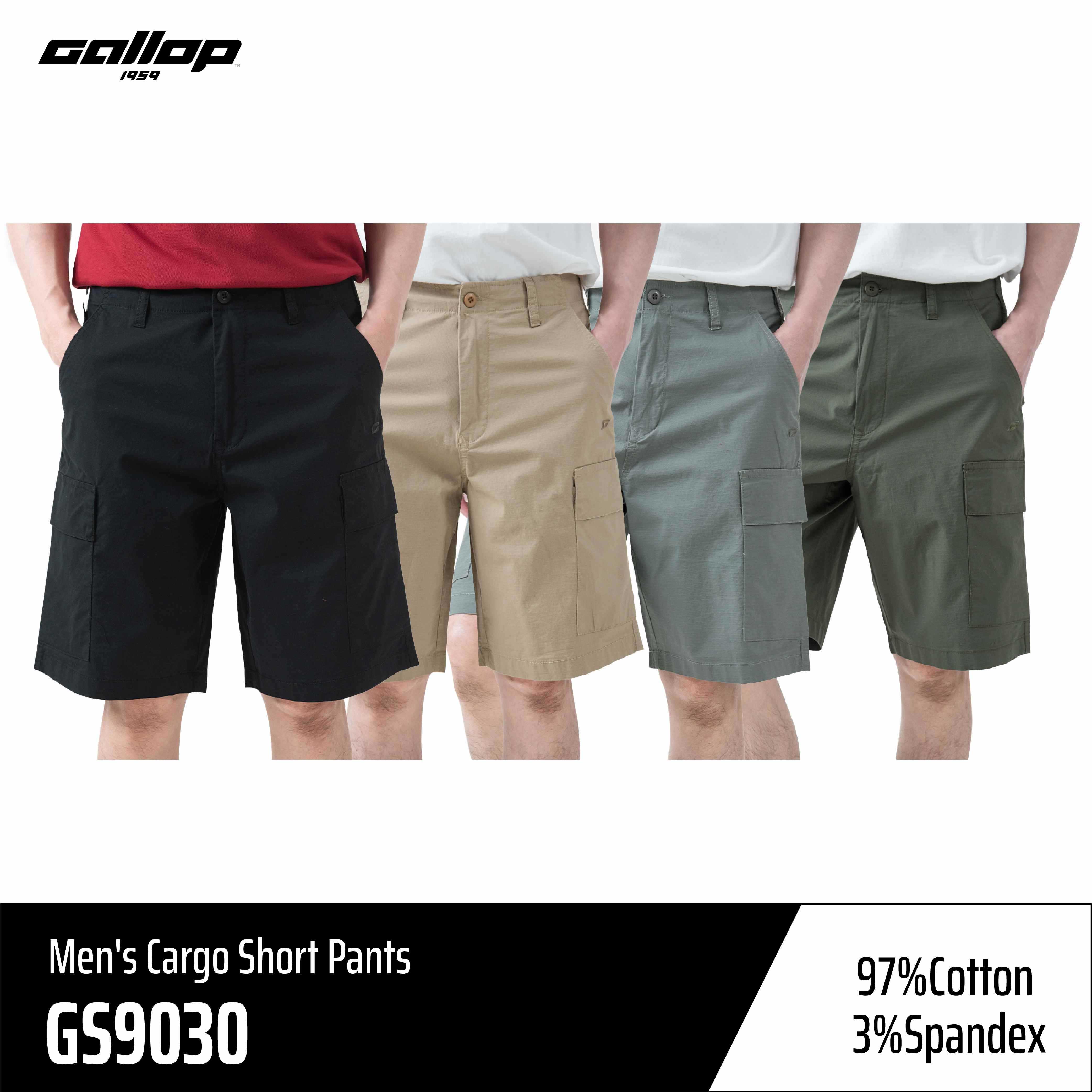 GALLOP Men's Cargo Short Pants กางเกงคาร์โก้ขาสั้น (GS9030)
