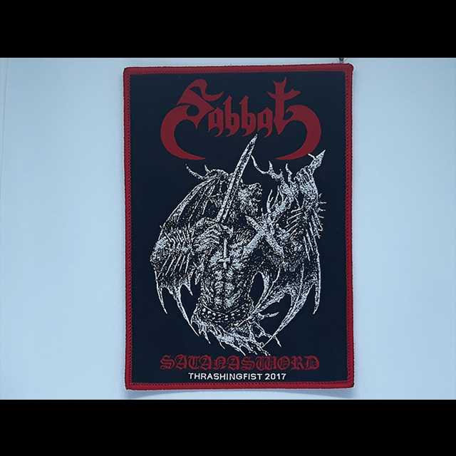 SABBAT 'Satanasword' Woven Patch อาร์มแบบทอ (Size W 9.5 X H 13 cm)