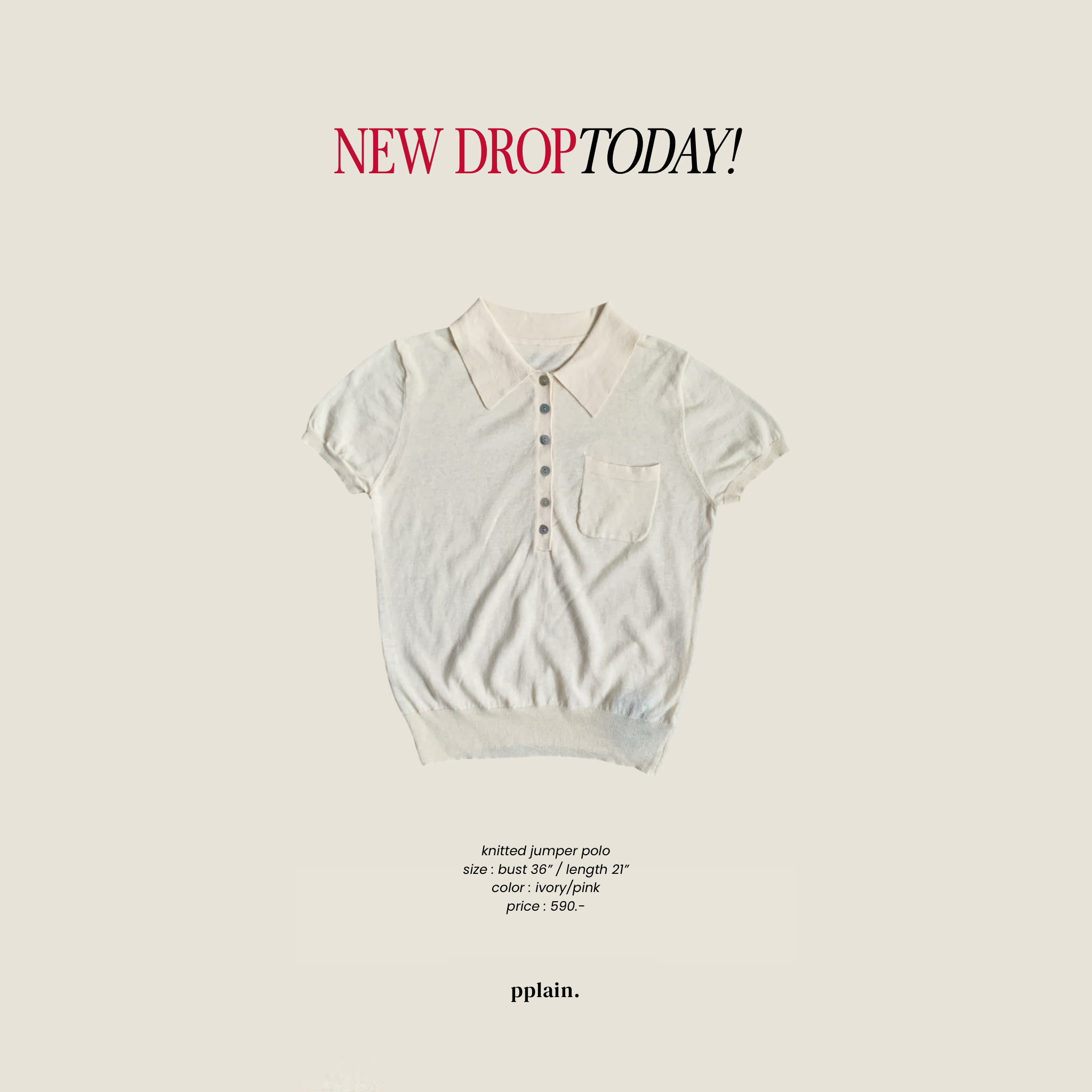 Knitted jumper polo