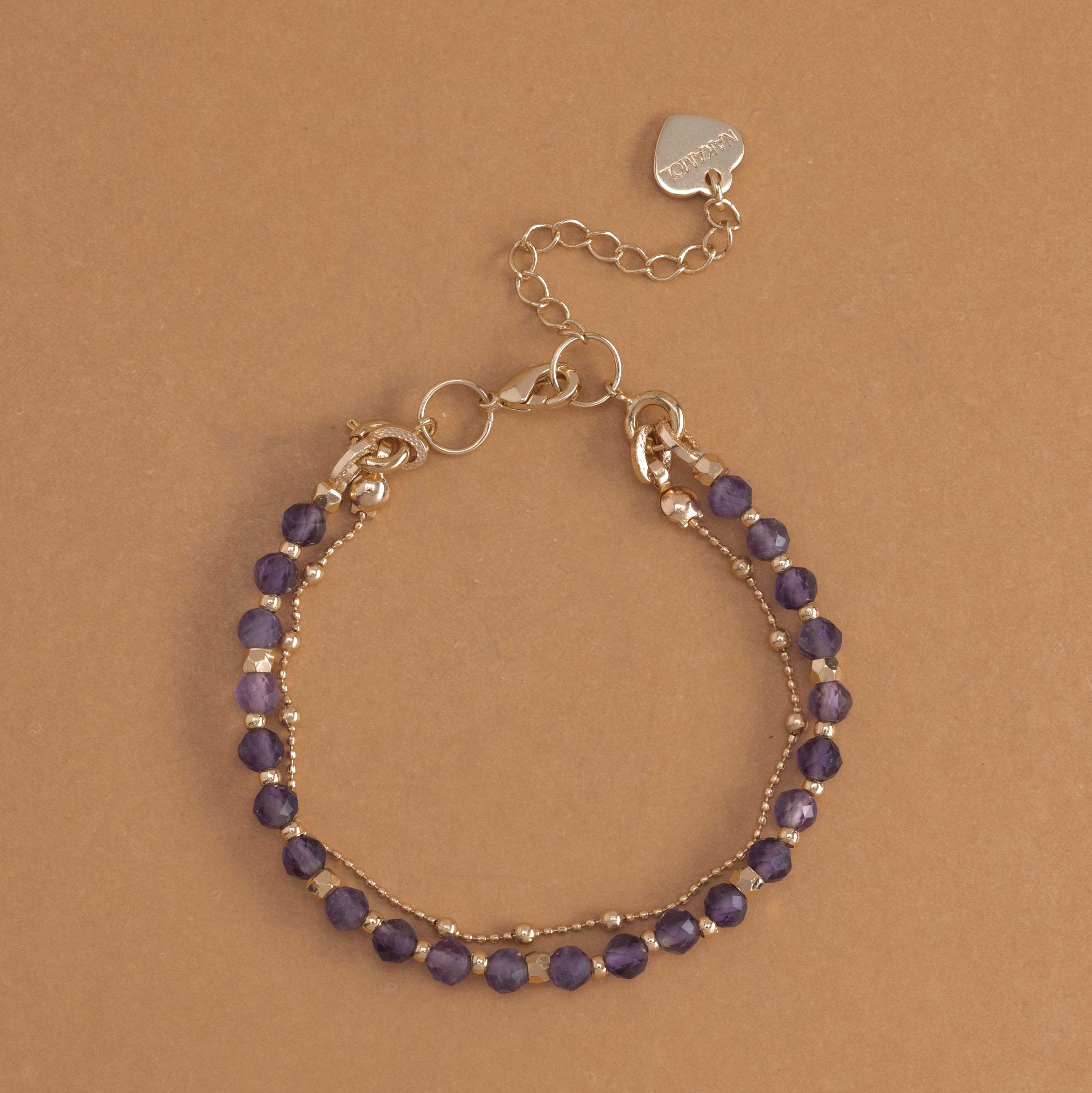 AMETHYST-LUCKY CHARM Bracelet 