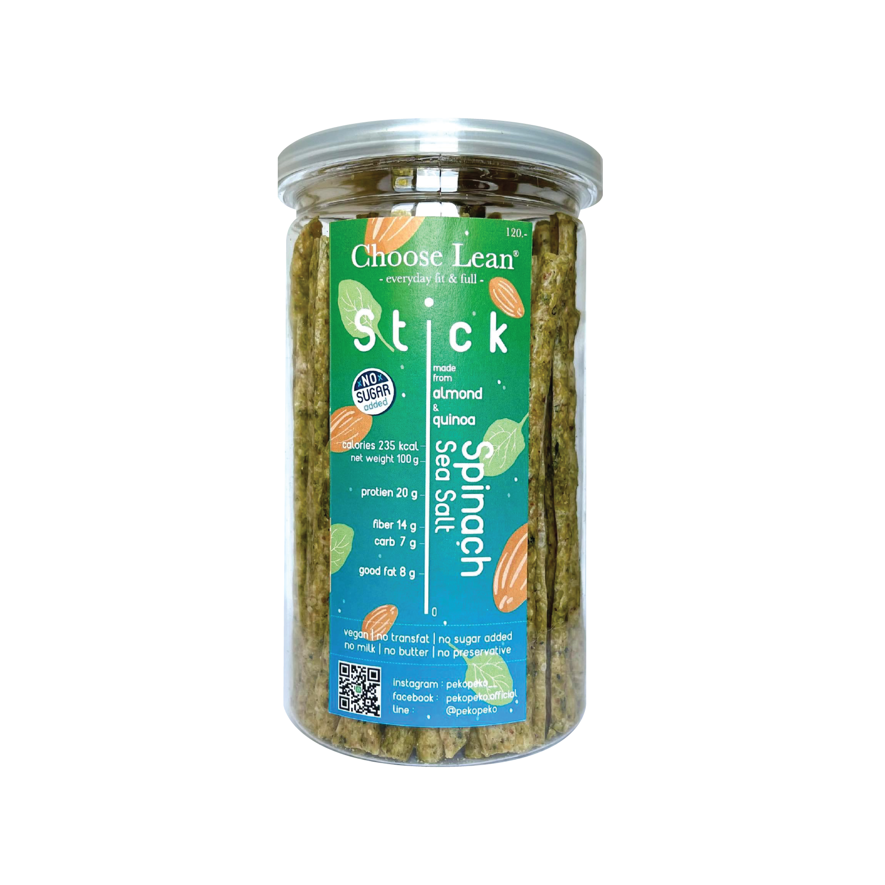 Protein Stick Spinach Sea Salt (เจ วีแกน)