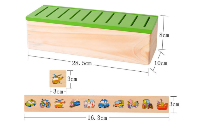Sale จาก 300 เหลือ 200 -knowledge classification box บล็อคไม้หยอดปริศนา ภาษาจีน อังกฤษ