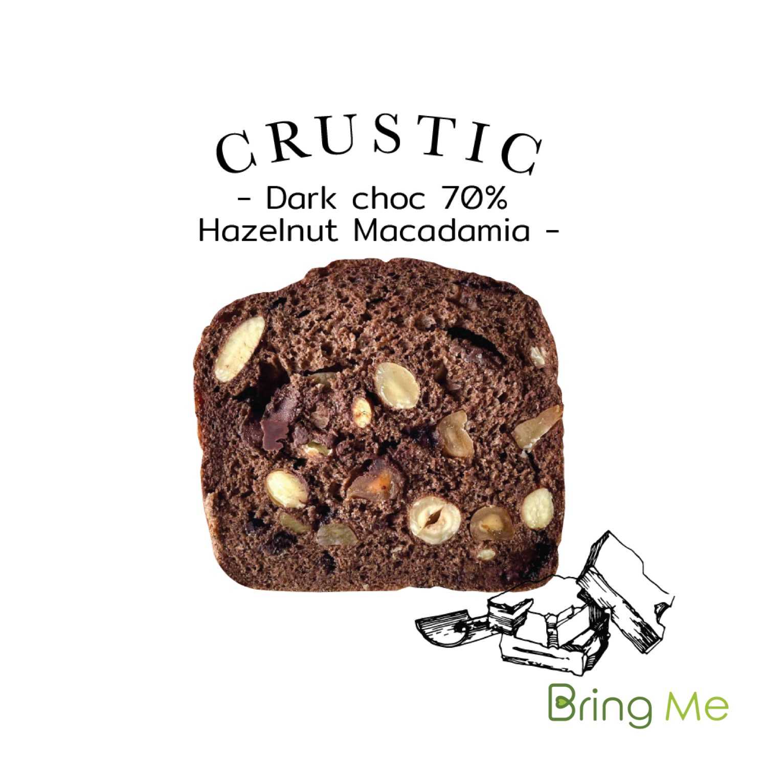 Peko Peko Crustic Dark Choc 70% Hazelnut Macadamia