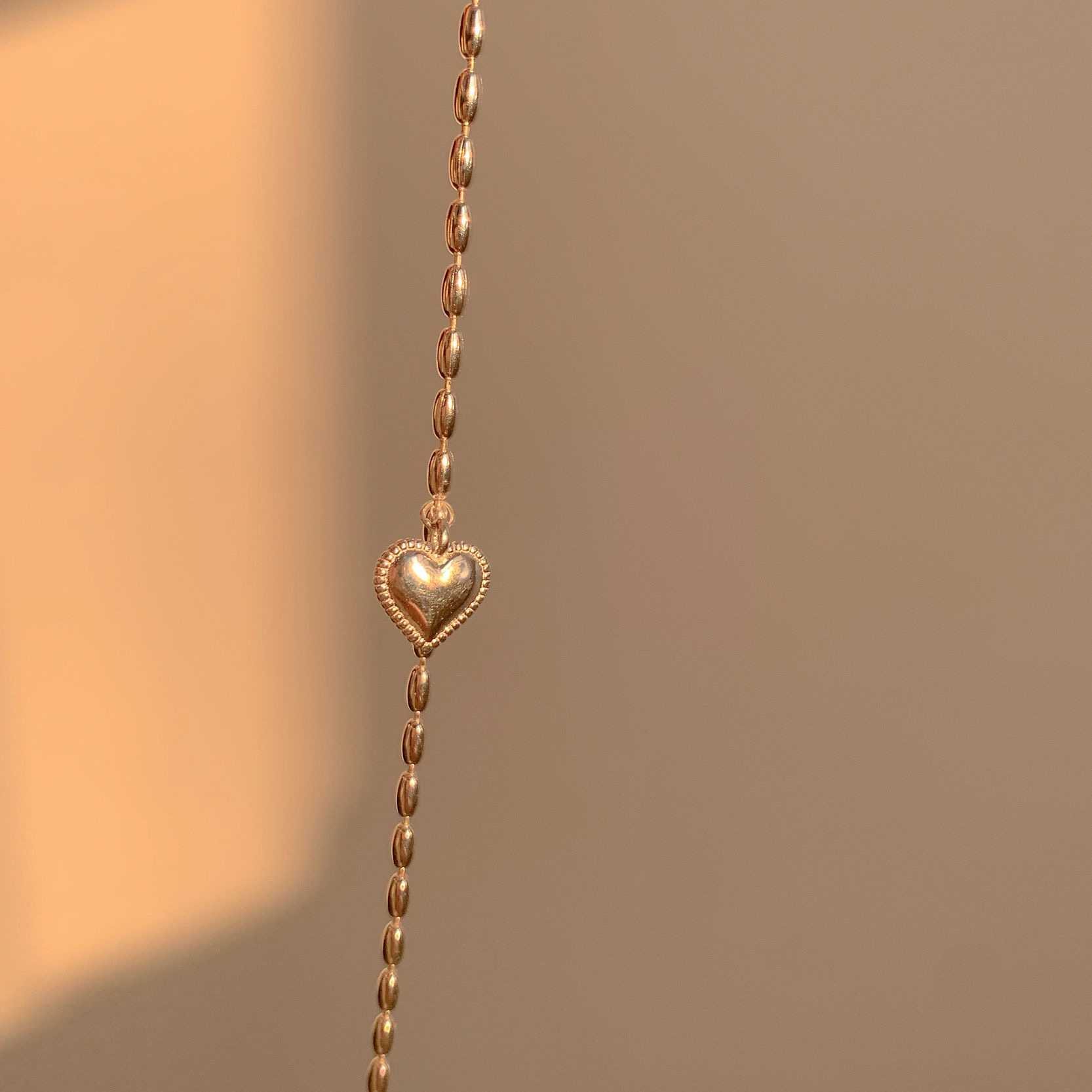 earika.earrings - silver soul bracelet สร้อยข้อมือเงินแท้จี้หัวใจ S92.5 ขนาดฟรีไซส์ ปรับขนาดได้