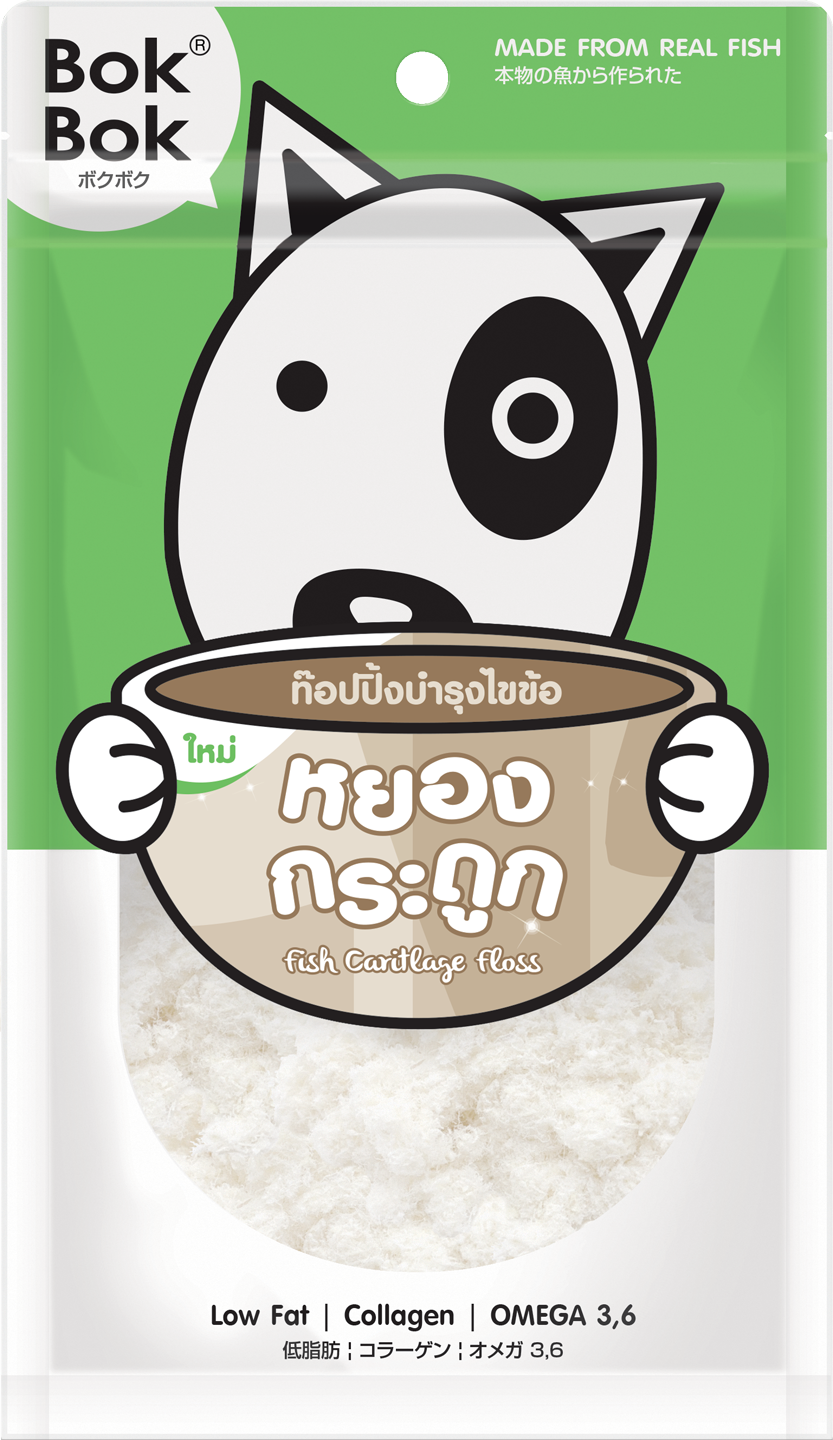 ท็อปปิ้ง อาหารสุนัข หยองกระดูก ทำจากกระดูกปลาแท้ ท็อปปิ้งอาหาร ทำจากปลา ขนาด 50 กรัม