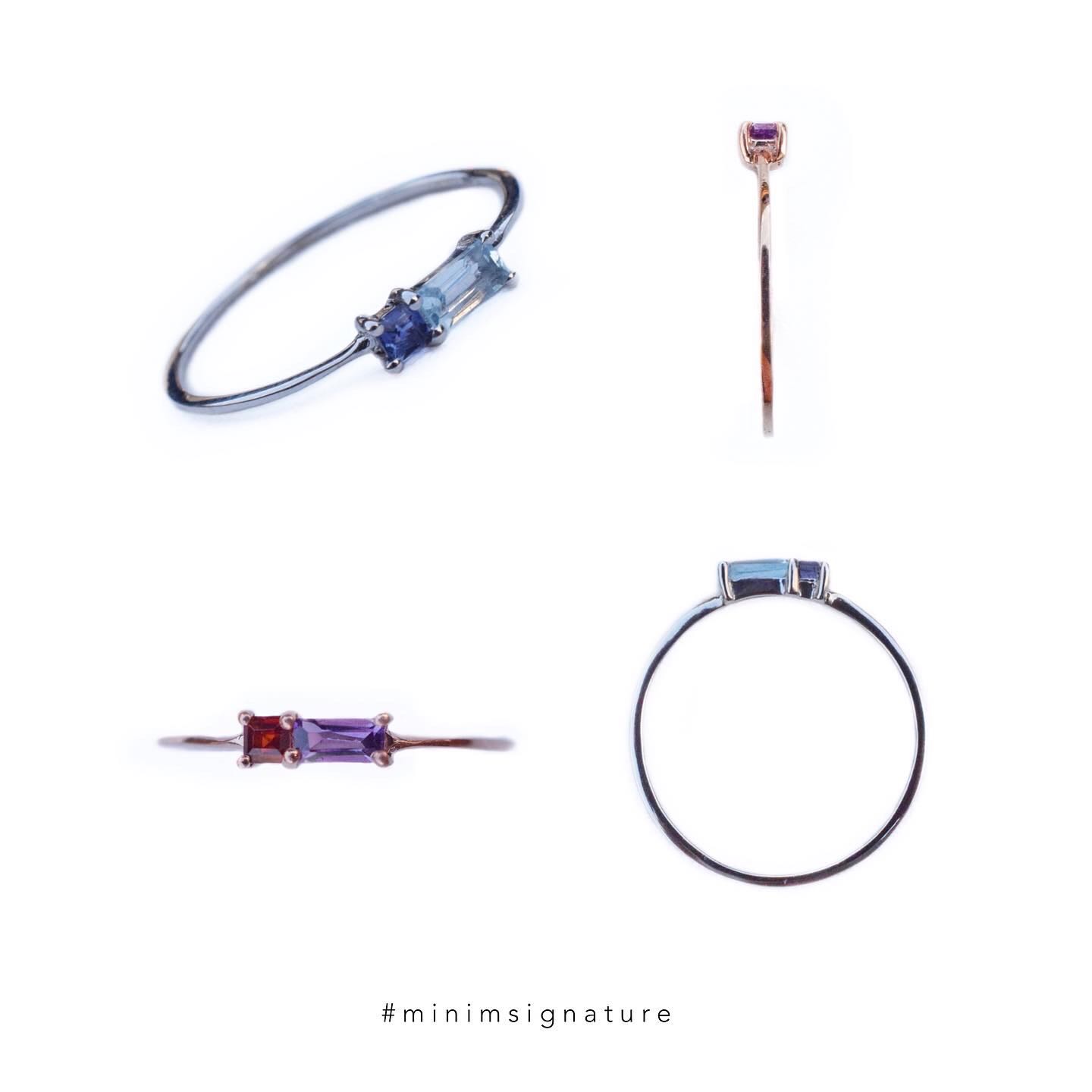 แหวนพลอย R444 #minimbaguette #minimsignature