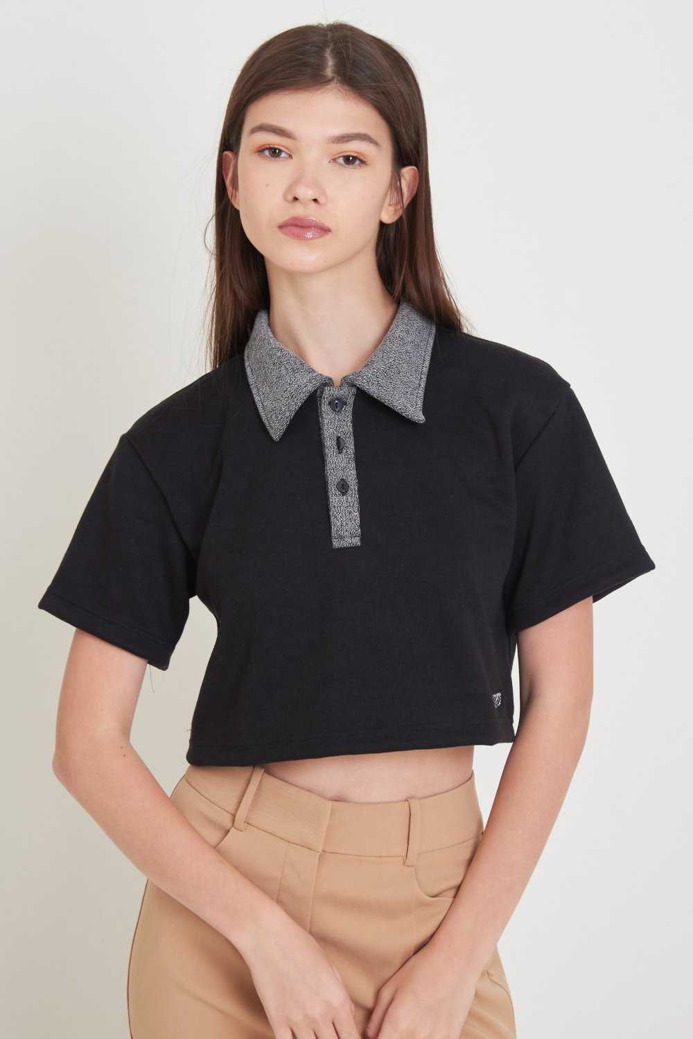 Twist Knit Top - Black