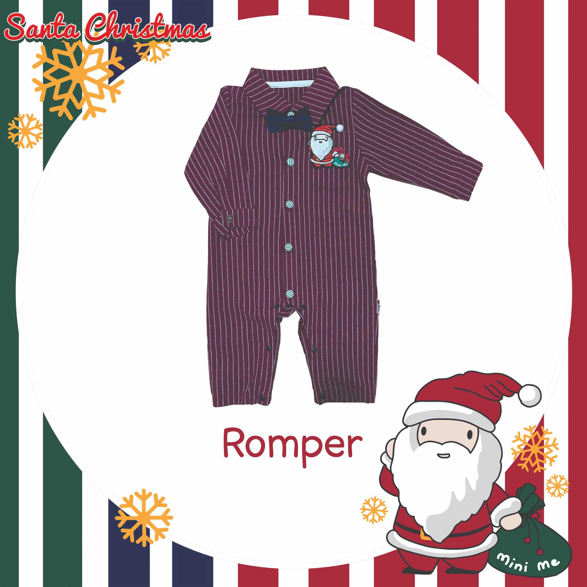 Romper  สีแดงลายทาง