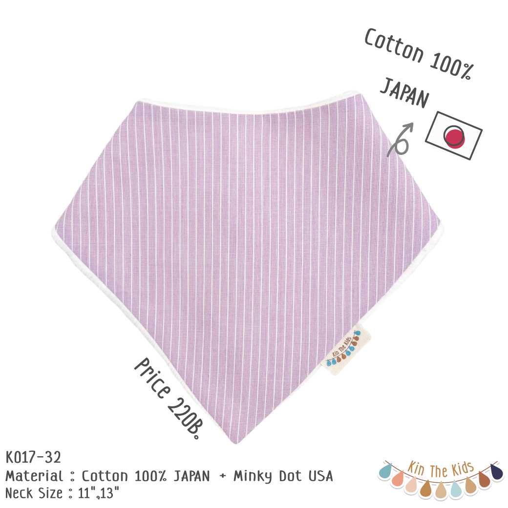 K017-32 Stripe Lavender (Bandana Pattern) - Japan Cottton