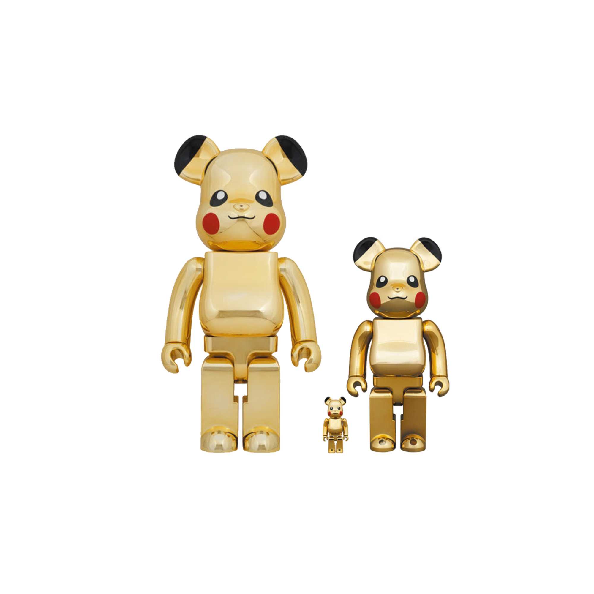 [Pre Order] Be@rbrick  Pikachu GOLD CHROME