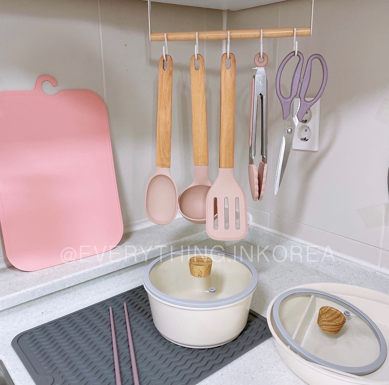 Neo woody Pink  Silicone Cooking tools set