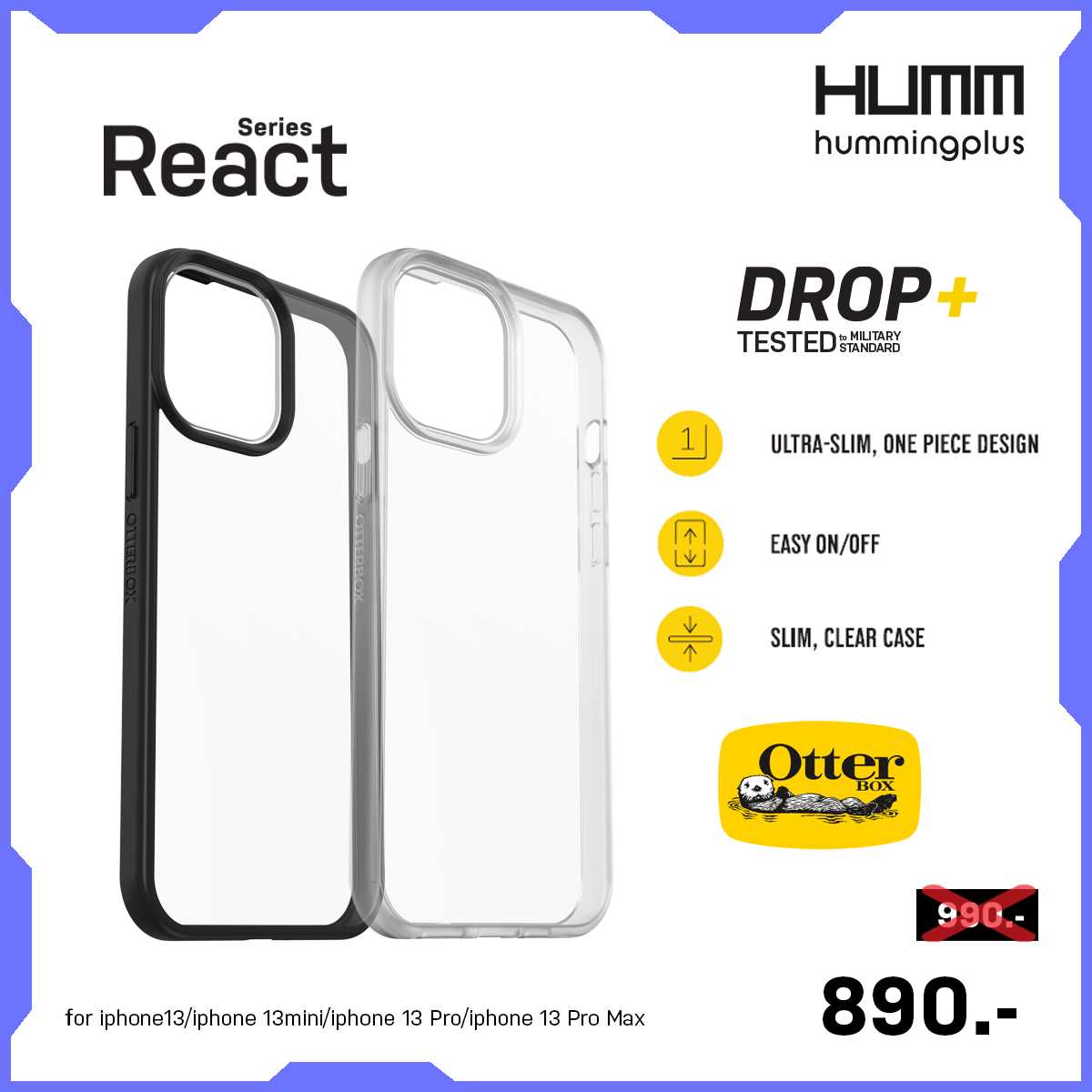 OtterBox React Series - iPhone 13 / 13 Mini/ iPhone13 Pro/ iPhone13 Pro Max