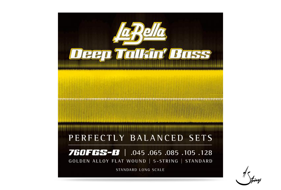 La Bella Deep Talkin' Bass Gold Flats 5 Strings