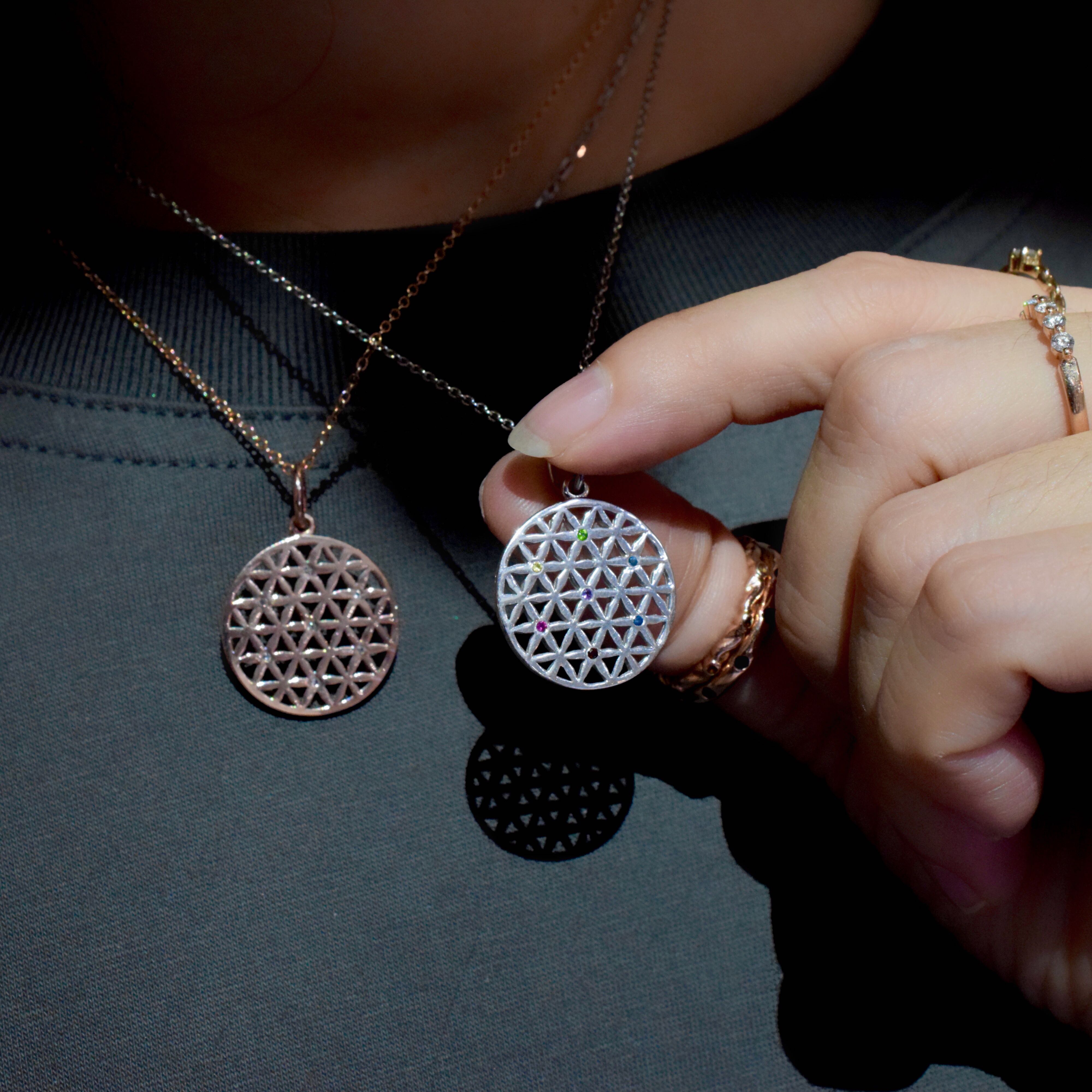 จี้พลอย flower of life #minimpendant P049