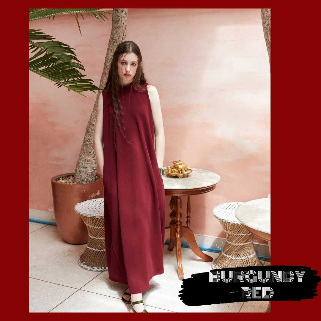 Maxi Dress แม็กซี่เดรสคอเต่าแขนกุดสีพื้น8สี