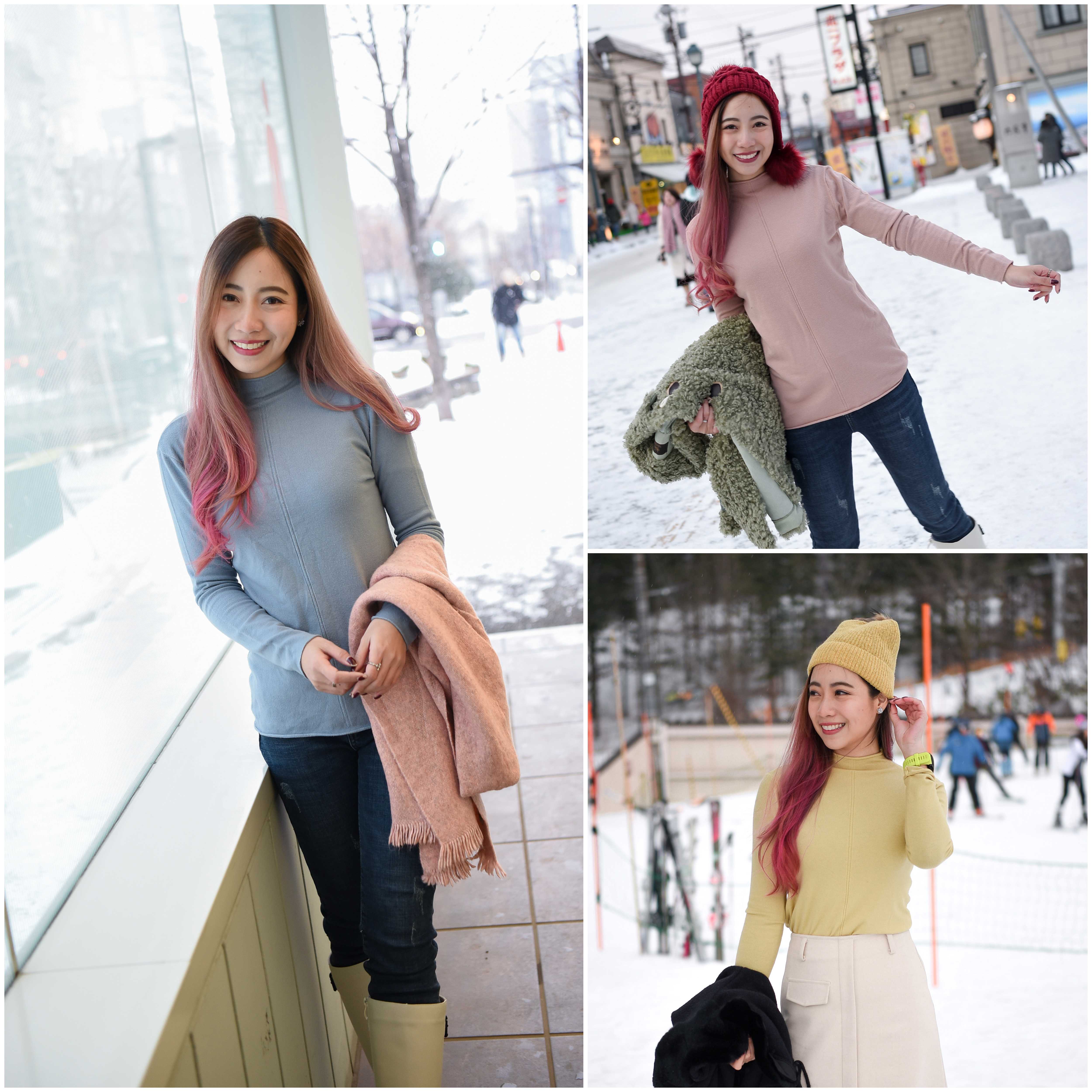 KozySnow T0012 เสื้อสเวตเตอร์ เสื้อสเวตเตอร์ผู้หญิง เสื้อสีพื้น แฟชั่นกันหนาว