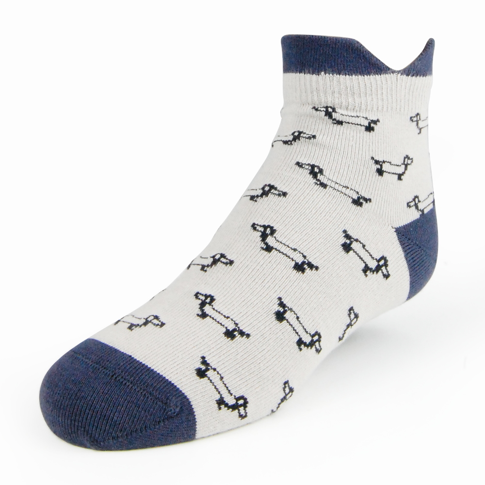 ึถุงเท้าเด็กลายสุนัข Dachshund Collection มีแถบกันหน้าหลังข้อเท้า
