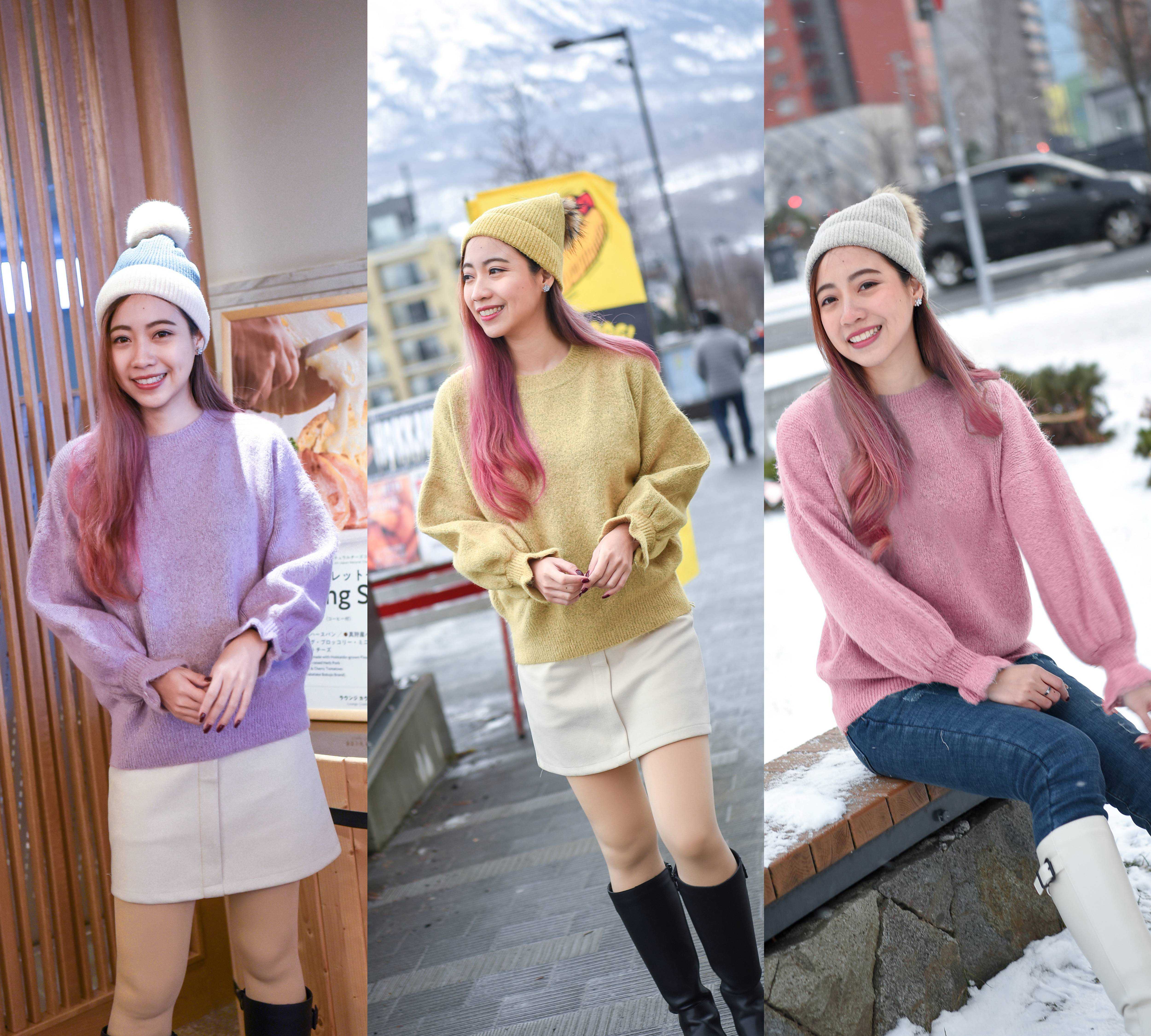 KozySnow T0017 เสื้อไหมพรม เสื้อไหมพรมผู้หญิง เสื้อไหมพรมจั้มปลายแขน