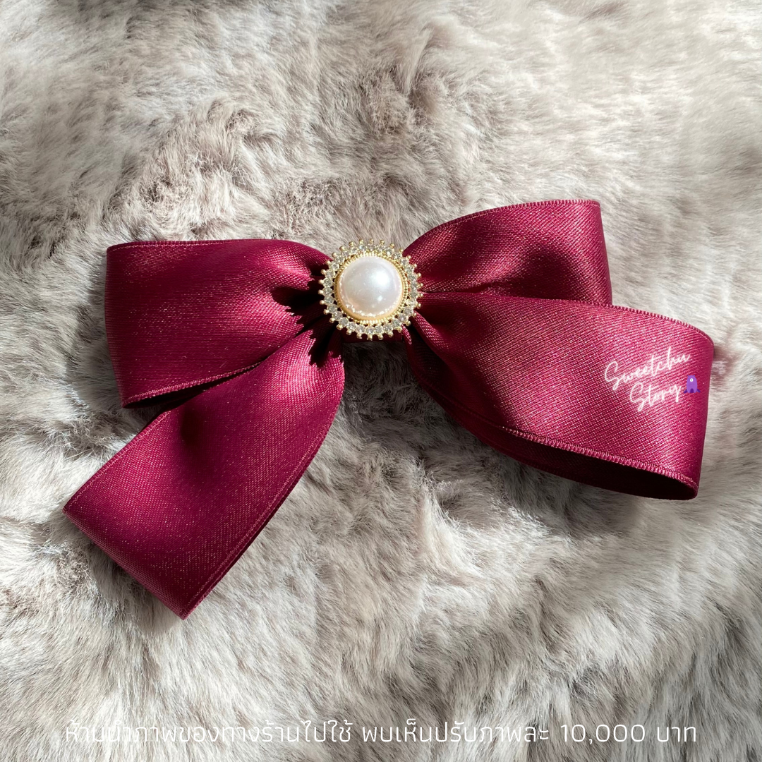 💖🎀Princess Ribbon👑💖#PEARL-RED
