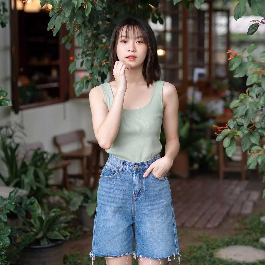 เสื้อกล้ามคอยู ผ้าร่องญี่ปุ่นรุ่น U tank