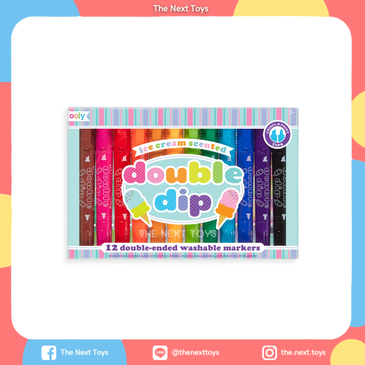 Double dip สีเมจิกกลิ่นไอติม เขียนได้ 2หัว