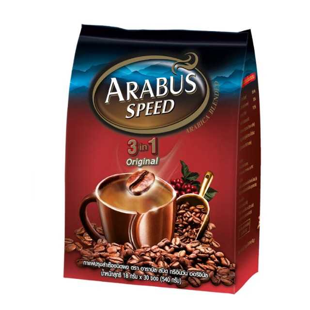 อาราบัส สปีด 3in1 ออริจินัล กาแฟปรุงสำเร็จรูป 18กรัมx30ซอง 8853002305701 (07)