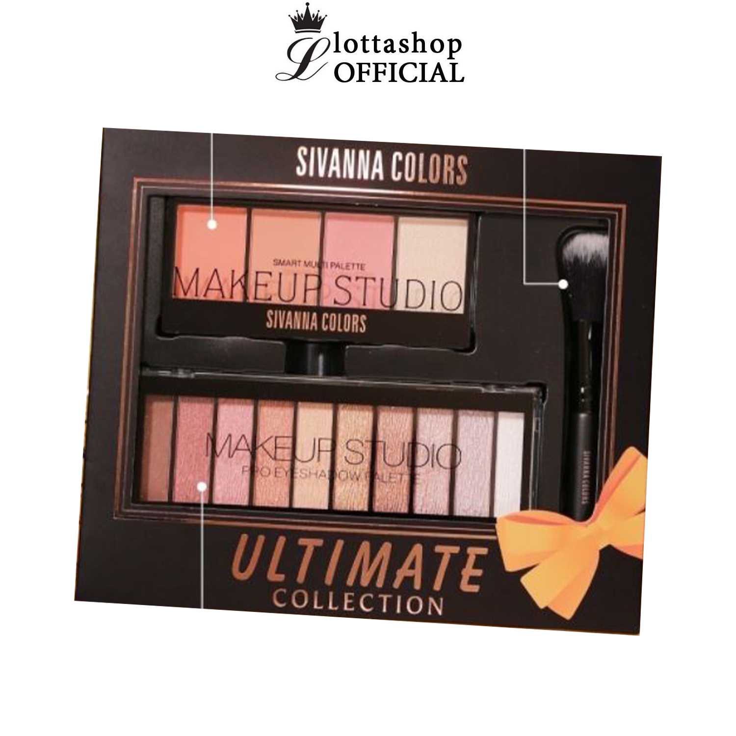 HF391 Sivanna Colors Ultimate Collection ซีเวียน่า พาเลตอายแชโดว์และบลัชออน พร้อมแปรง