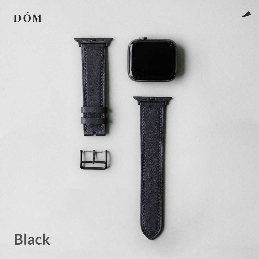 DÓM Apple Watch - TYPE 01 Italian Fine Grain Black