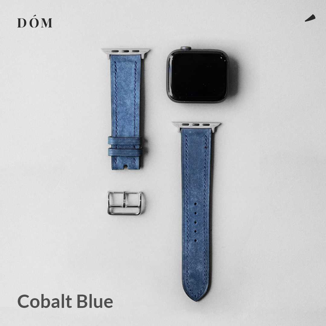 DÓM Apple Watch - TYPE 03 Italian Vegetable Tanned Cobalt Blue