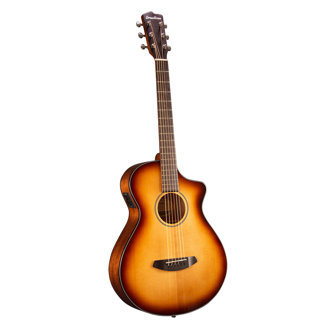 Breedlove Discovery Concertina CE Sunburst Sitka Spruce – Mahogany