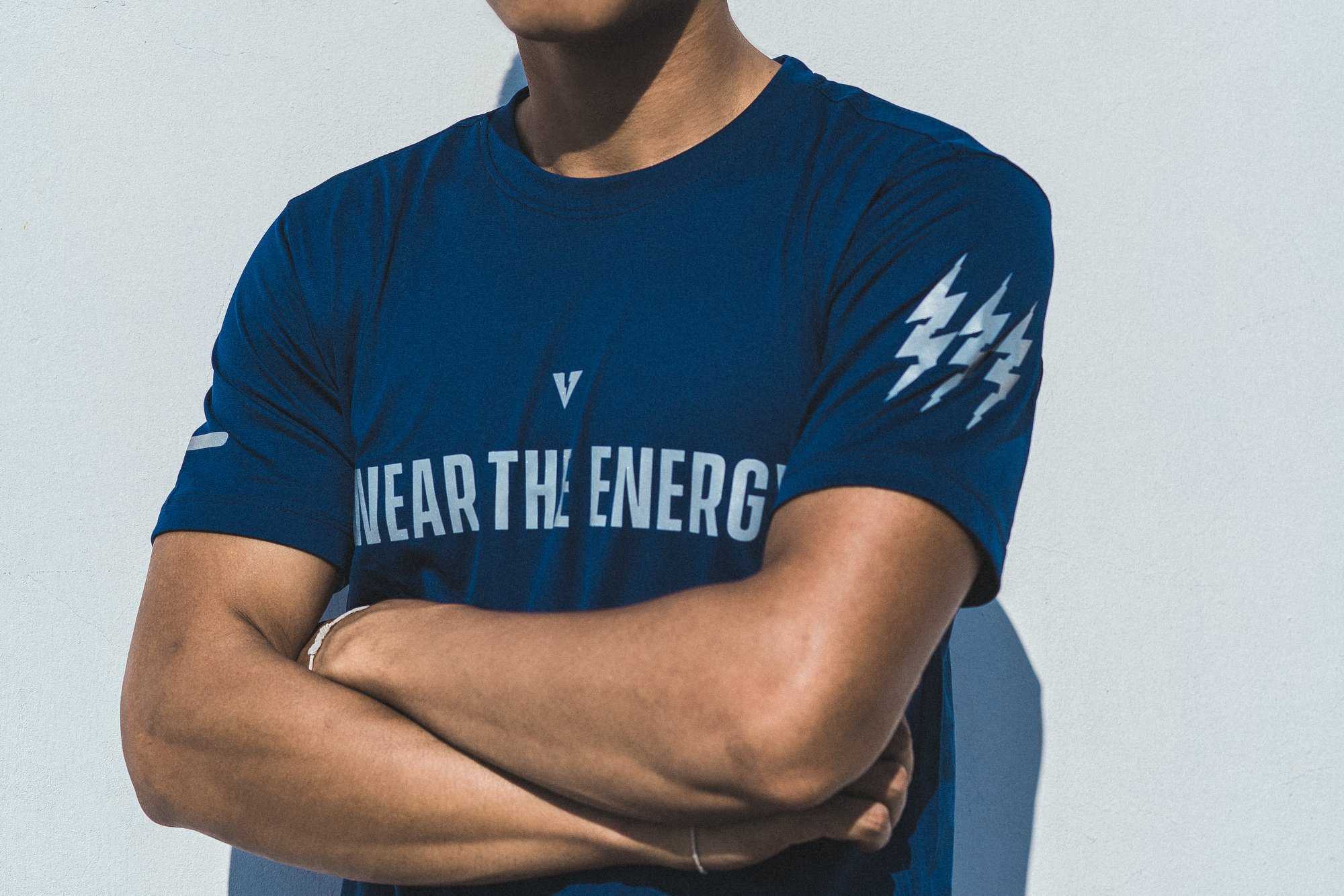 ACCE 002 WTE TRAINING SHIRTS NAVY BLUE เสื้อกีฬาเทรนนิ่ง แขนสั้น ออกกำลังกาย สีกรม
