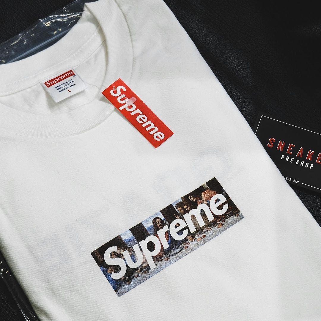 Supreme Milan Box Logo White Tee 