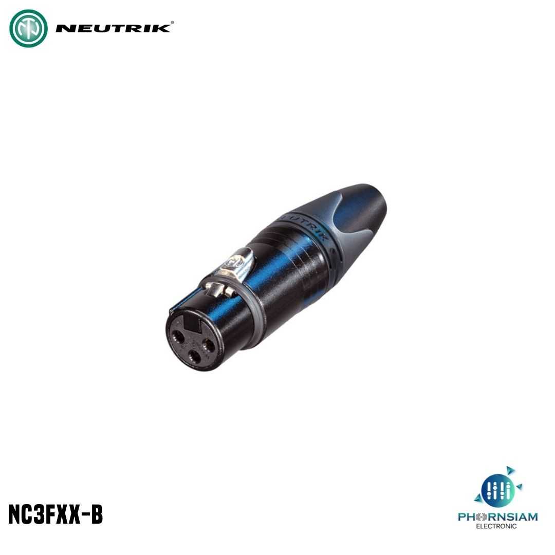 หัวแจ็ค XLR ตัวเมีย NEUTRIK NC3FXX-B  Female 3-Pin XLR Connector