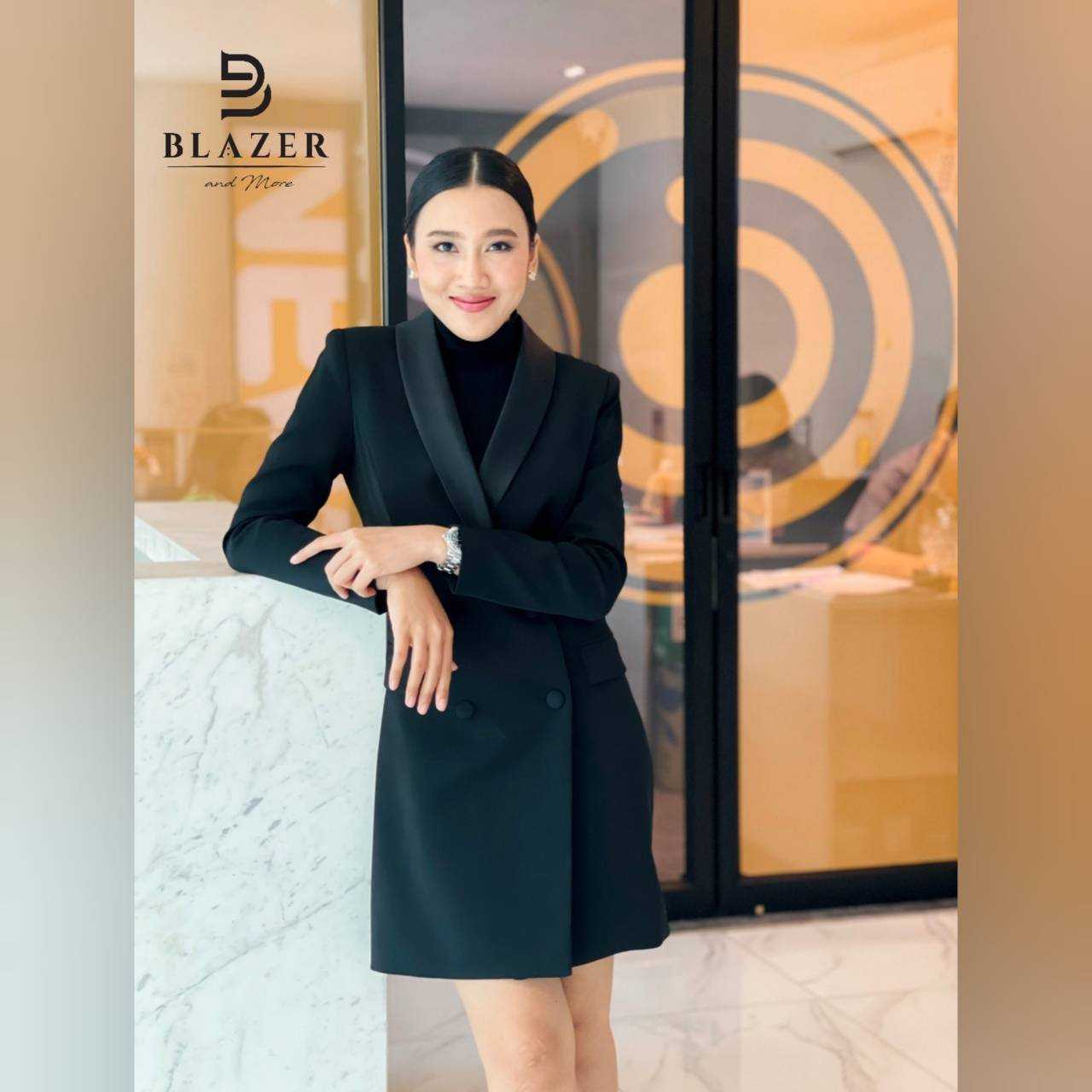 พร้อมส่ง Top Sale!!! Tuxedo Dress ดำ
