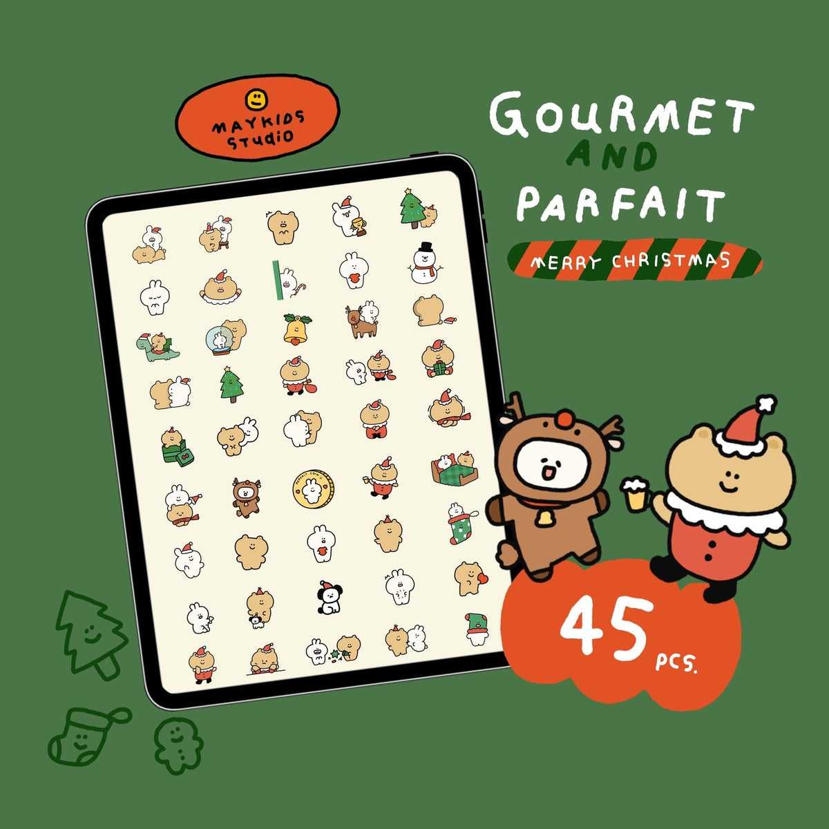 Digital sticker ( Gourmet & Parfait : Merry Christmas 🎄 )