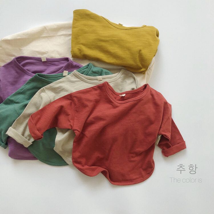 เสื้อแขนยาวสีมินิมอล